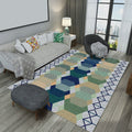 Contemporary Living Room Rug Multicolored Geometric Pattern Rug Synthetic Washable Non-Slip Pet-Friendly Rug