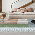 Modernist Abstract Area Rug Multicolor Polyester Rug Non-slip Pet-friendly Washable Area Rug for Living Room