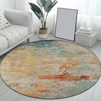Multicolor Industrial Indoor Rug Polyester Abstract Rug Pet Friendly Washable Non-Slip Carpet for Living Room