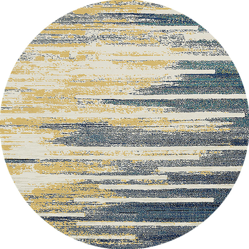 Multicolor Industrial Indoor Rug Polyester Abstract Rug Pet Friendly Washable Non-Slip Carpet for Living Room