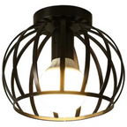 Modern Loft-style Ceiling Lamp with Open Cage Design