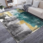Multi Color Industrial Carpet Polyester Abstract Pattern Carpet Pet Friendly Non-Slip Area Rug for Living Room