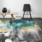 Multi Color Industrial Carpet Polyester Abstract Pattern Carpet Pet Friendly Non-Slip Area Rug for Living Room