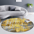 Industrial abstract carpet Gold Polyester rug non-slip pet-friendly washable rug for home