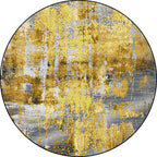 Industrial abstract carpet Gold Polyester rug non-slip pet-friendly washable rug for home