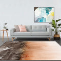 Modern Parlor Rug Orange Ombre and Geometric Pattern Rug Polyester Washable Non-Slip Pet-Friendly Rug