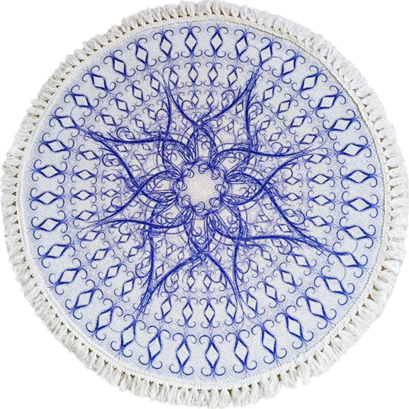 Traditional Tribal Floral Pattern Rug Multicolor Moroccan Rug Flax Pet-Friendly Washable Nonslip Area Rug for Bedroom