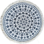 Traditional Tribal Floral Pattern Rug Multicolor Moroccan Rug Flax Pet-Friendly Washable Nonslip Area Rug for Bedroom