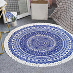 Traditional Tribal Floral Pattern Rug Multicolor Moroccan Rug Flax Pet-Friendly Washable Nonslip Area Rug for Bedroom