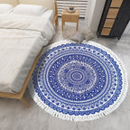 Traditional Tribal Floral Pattern Rug Multicolor Moroccan Rug Flax Pet-Friendly Washable Nonslip Area Rug for Bedroom