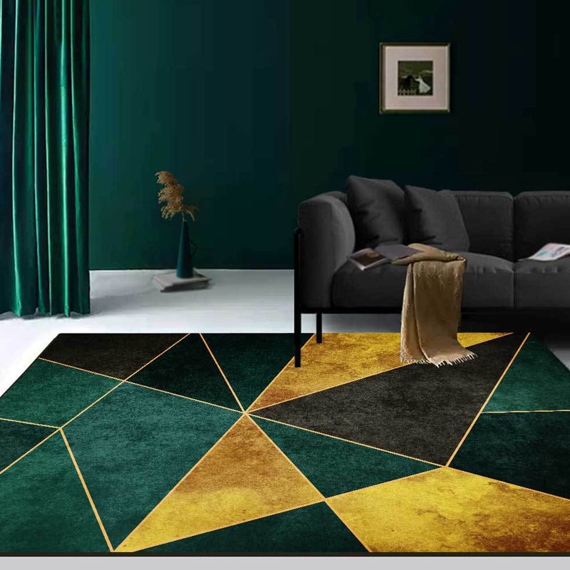 Groener Nordic Area Rug Synthetic Geometric Pattern Rug Pet Friendly Washable Non-Slip Area Rug for Living Room