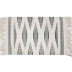 Yellow and gray bedroom carpet southwestern striped pattern carpet cotton non-slip backing washable area rug