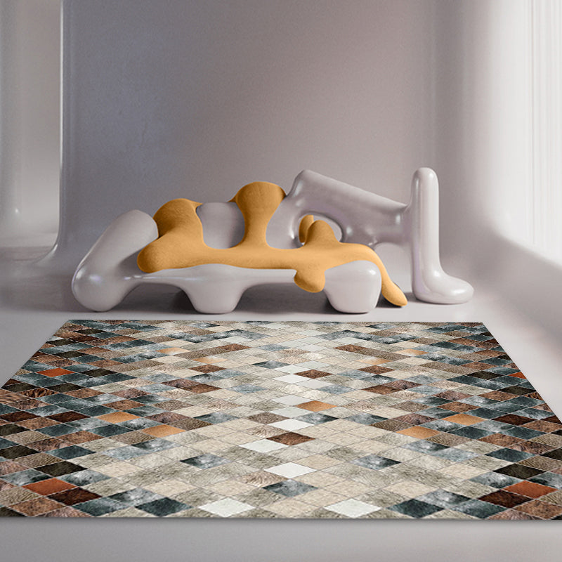 Multicolor Modern Carpet Polypropylene geometric pattern carpet pet-friendly washable non-slip area rug for the living room