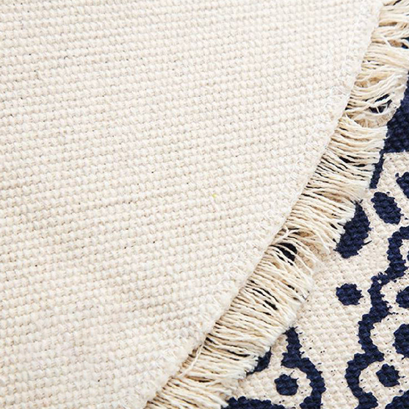 Moroccan tribal floral pattern rug multicolor cotton rug non-slip pet-friendly washable rug for bedroom