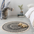 Moroccan tribal floral pattern rug multicolor cotton rug non-slip pet-friendly washable rug for bedroom