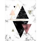 New triangular pattern rug with marble surface White polyester rug non-slip washable for living room