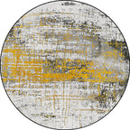 Yellow Industrial Carpet Polyester Abstract Carpet Pet Friendly Washable Non-slip Area Rug for Bedroom
