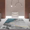 Modern abstract rug gray polyester rug non-slip back pet-friendly washable rug for the living room
