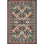 Moroccan Living Room Carpet Brown Tribal Geometric Pattern Carpet Polyester Washable Non-Slip Pet-Friendly Area Rug