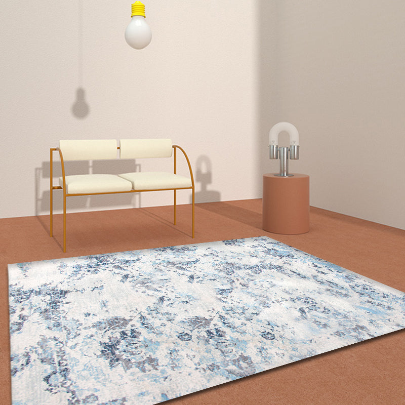 Multicolored Shabby Chic Rug Polypropylene Abstract Rug Pet-Friendly Washable Non-Slip Rug for Living Room