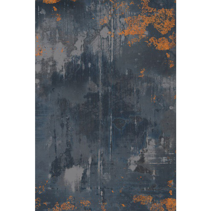 Dark Grey Industrial Carpet Polyester Abstract Pattern Carpet Pet Friendly Non-Slip Washable Rug for Living Room