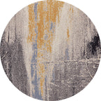 Gray abstract rug polypropylene Shabby Chic rug washable non-slip backing rug for the living room