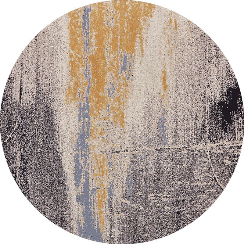 Gray abstract rug polypropylene Shabby Chic rug washable non-slip backing rug for the living room