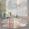 Colorful Living Room Carpet Southwestern Tribal Diamond Pattern Carpet Synthetic Machine Washable Non-Slip Back Carpet
