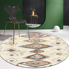 Colorful Living Room Carpet Southwestern Tribal Diamond Pattern Carpet Synthetic Machine Washable Non-Slip Back Carpet