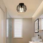 Modern Loft-style Ceiling Lamp with Open Cage Design