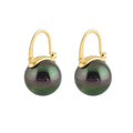 Black Pearl Earrings Available in White Champagne Grey Gold and Black Pearl Dangle Earrings