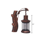 Kerosene Gang Wall Light Fixture Coastal Clear Glass 1 Light Black/Copper Sconce Lamp