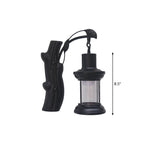 Kerosene Gang Wall Light Fixture Coastal Clear Glass 1 Light Black/Copper Sconce Lamp