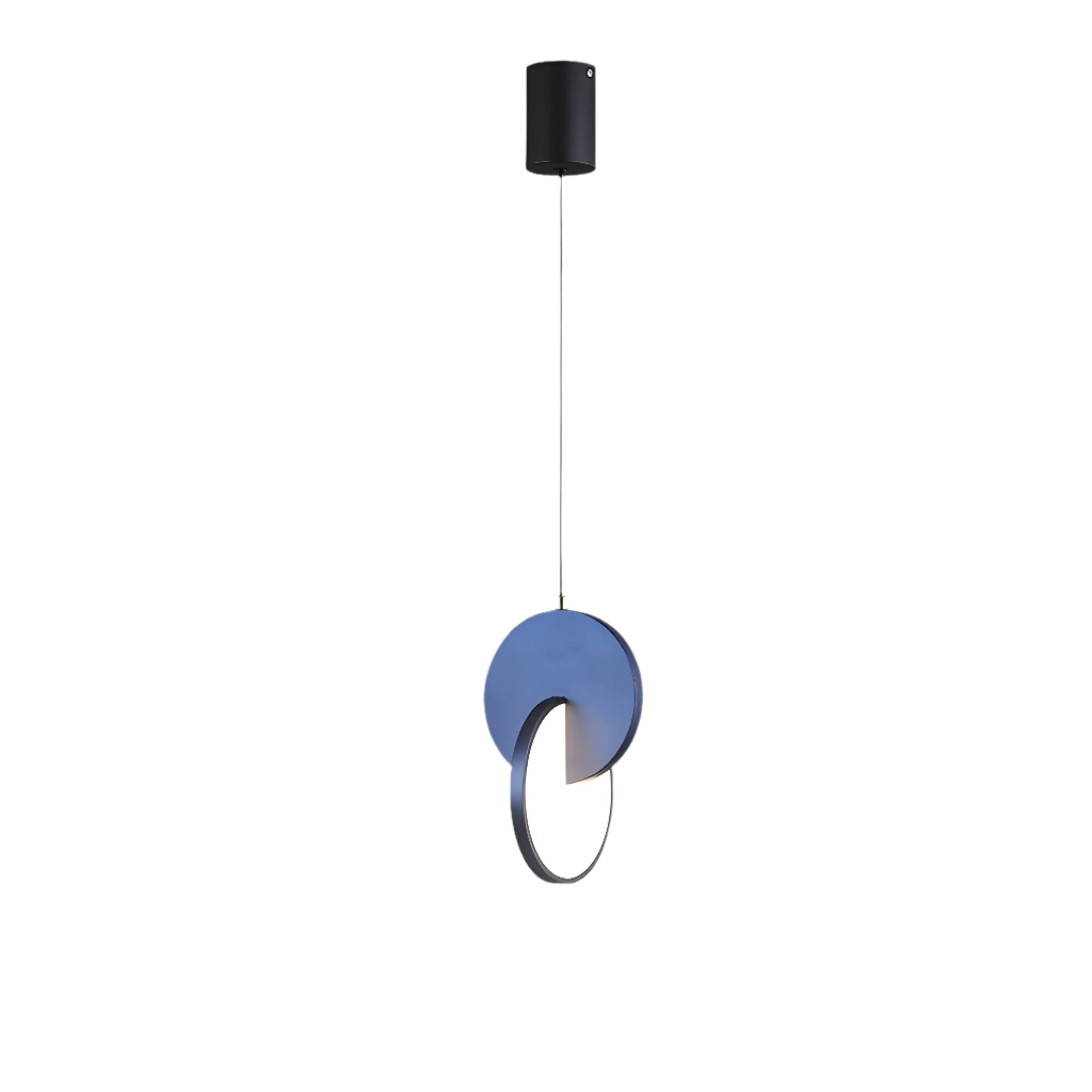 Modern Scandinavian LED Pendant Lamp with Round Frame and Warm Glow