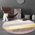 Brown Abstract Carpet Polyester Modernism Carpet Washable Non-Slip Back Carpet for Decoration