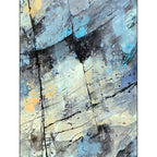 Aesthetic Abstract Watercolor Pattern Rug Blue Simple Rug Polyester Washable Non-Slip Pet-Friendly Area Rug for the Living Room