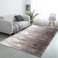 Gray Bedroom Rug Modernism Abstract Rug Polyester Machine Washable Non-Slip Backing Rug