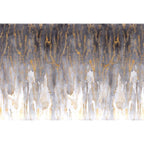 Gray Bedroom Rug Modernism Abstract Rug Polyester Machine Washable Non-Slip Backing Rug