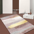 Minimalist Abstract Carpet Pink Polyester Area Rug Non-Slip Pet-Friendly Washable Rug for Decoration
