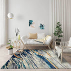 Unusual multicolored industrial carpet polyester swirl stripe pattern carpet washable non-slip backing pet-friendly carpet for home