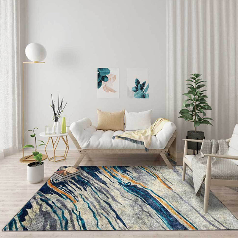 Unusual multicolored industrial carpet polyester swirl stripe pattern carpet washable non-slip backing pet-friendly carpet for home