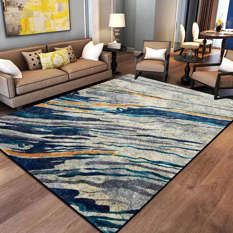 Unusual multicolored industrial carpet polyester swirl stripe pattern carpet washable non-slip backing pet-friendly carpet for home