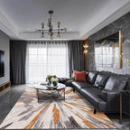 Brown industrial carpet polyester radial pattern carpet pet-friendly washable non-slip carpet for the bedroom