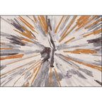 Brown industrial carpet polyester radial pattern carpet pet-friendly washable non-slip carpet for the bedroom