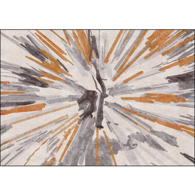 Brown industrial carpet polyester radial pattern carpet pet-friendly washable non-slip carpet for the bedroom