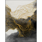 Modern Whirl Stripe Pattern Rug Black Polyester Area Rug Non-Slip Pet-Friendly Washable Rug for Living Room