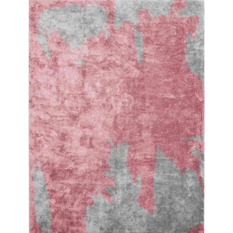Simple Pink Industrial Carpet Polyester Abstract Carpet Washable Non-Slip Backing Pet-Friendly Carpet for Living Room