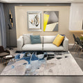 Industrial Abstract Pattern Carpet Multicolor Polyester Carpet Non-Slip Washable Pet-Friendly Carpet for Sitting Area