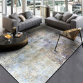 Industrial abstract carpet polyester rug non-slip pet-friendly washable rug for living room