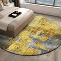 Casual Industrial Style Rug Polyester Abstract Pattern Rug with Non-Slip Backing Pet-Friendly Rug for Bedroom